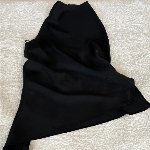 Zara Asymmetrical Black Skirt - Picture 1 of 4